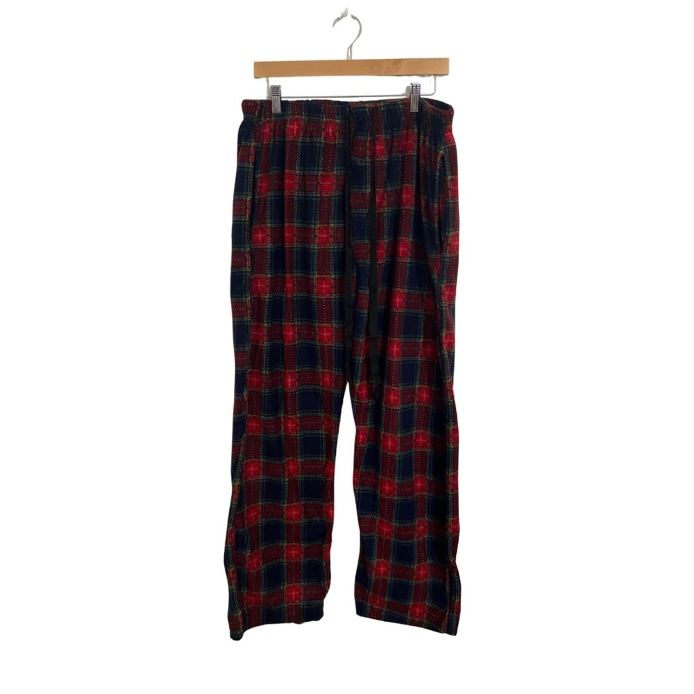 Men's Plaid Lounge Pants - Red and Black